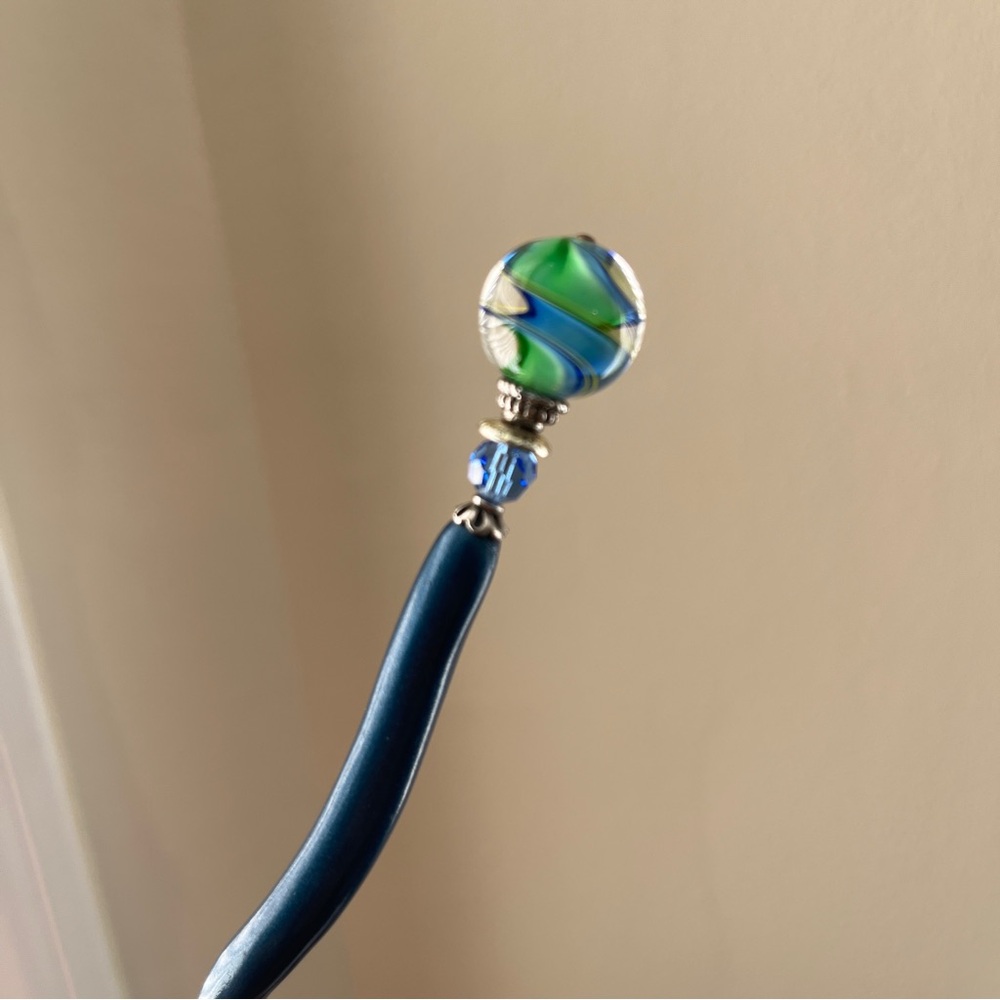 New! Custom Enameled Ketylo Hairstick